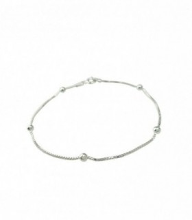 Pulsera plata bolitas HMP0031