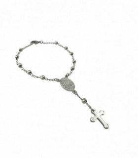 Pulsera rosario denario acero TP0145s