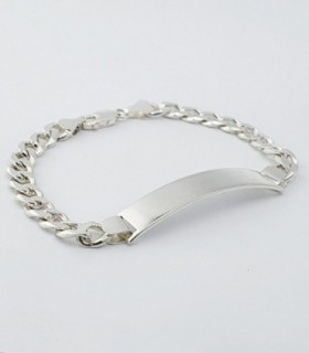 PULSERA DE PLATA CHAPA DE ID. HMP0006