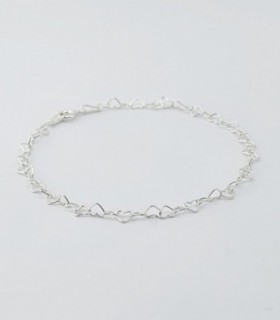 PULSERA DE PLATA DE CORAZONES HMP71