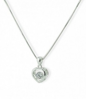 CORAZON DE PLATA Y CUBIC CON CADENA set0028