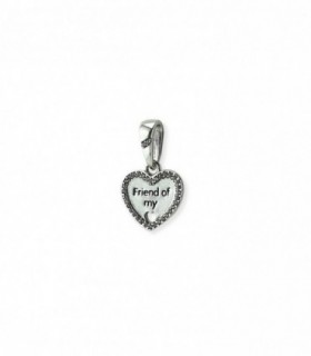 Dije charms corazón con cubic friends of my de plata SYD3843